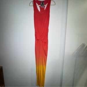 Young Fabulous & Broke Red and Yellow Ombre Dress